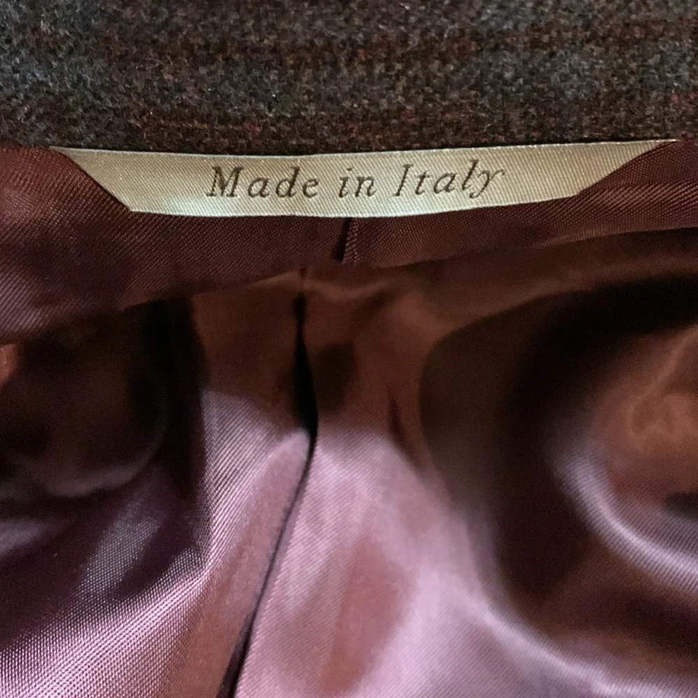 CANALI Italy Wool Cashmere Blend Men's Multi Color Plaid Blazer Large Academia